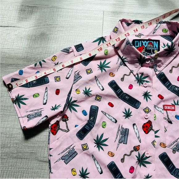 DIXON NEW GUY PARTY Pink SHIRT Size Medium - Picture 13 of 14